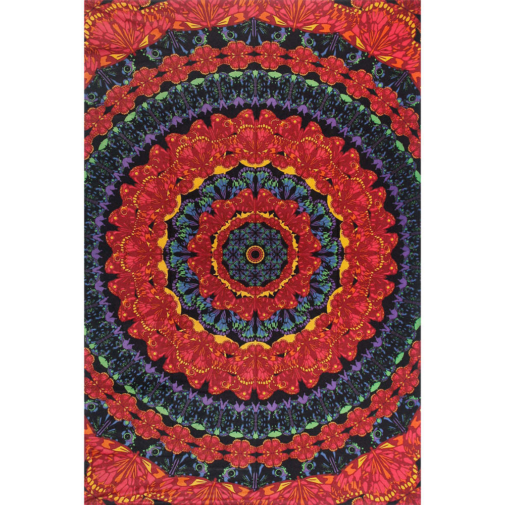 3D Blooming Butterfly Mandala Tapestry 60x90" by Sunshine Joy